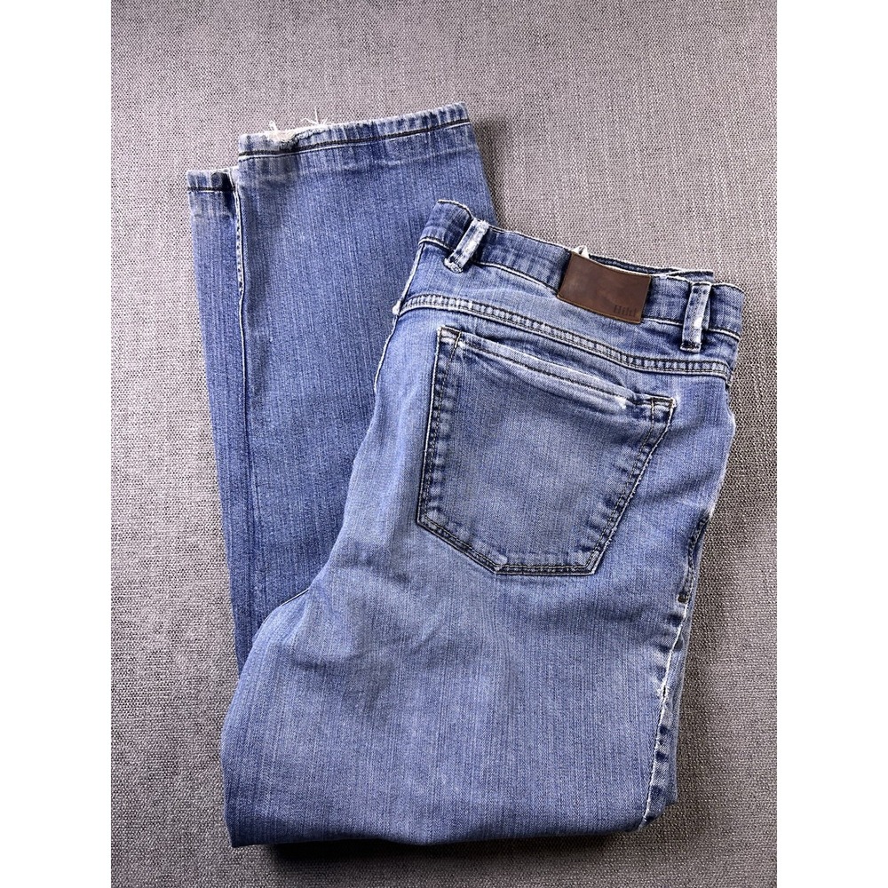 Vintage Hiltl Jeans Men's 40x29 Blue Distressed Straight German Denim